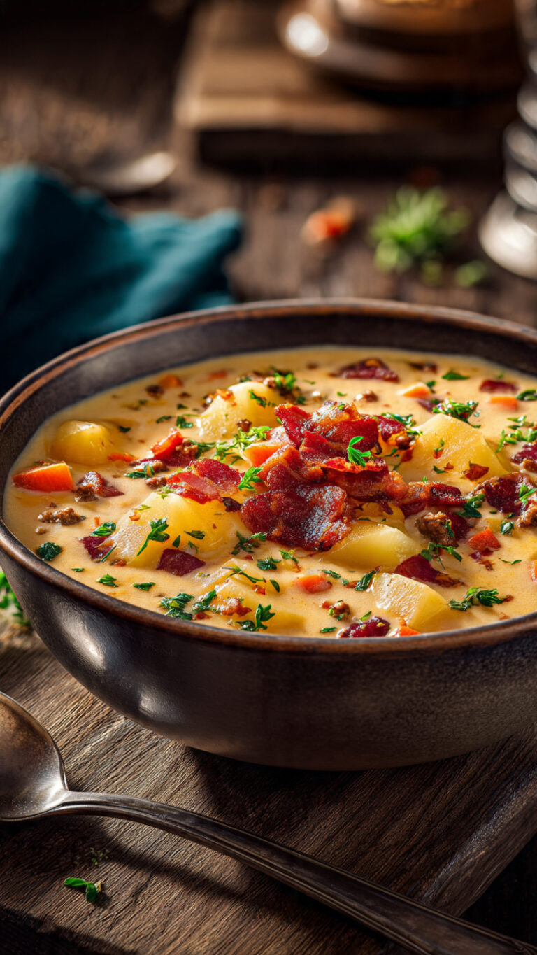 Crock Pot Cheeseburger Soup – Creamy, Hearty, and Irresistibly Cozy