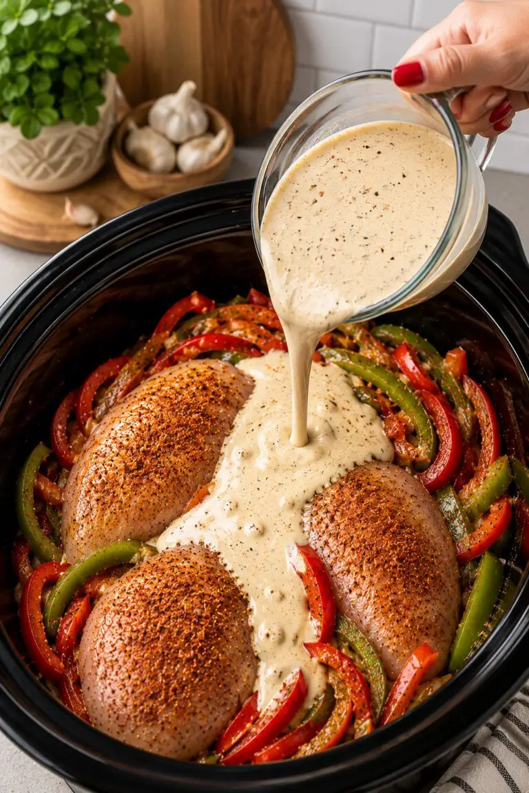 Slow Cooker Creamy Cajun Chicken Alfredo