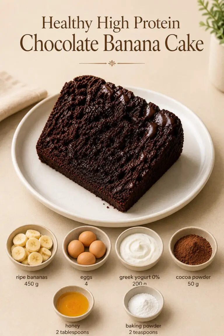 Healthy High Protein Chocolate Banana Cake