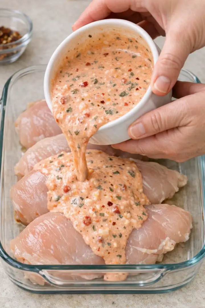 Oven Baked Creamy Tomato Basil Chicken for Cozy Family Dinners
