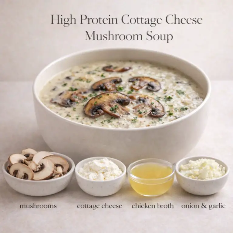 High Protein Cottage Cheese Mushroom Soup: A Creamy and Nourishing Comfort Food