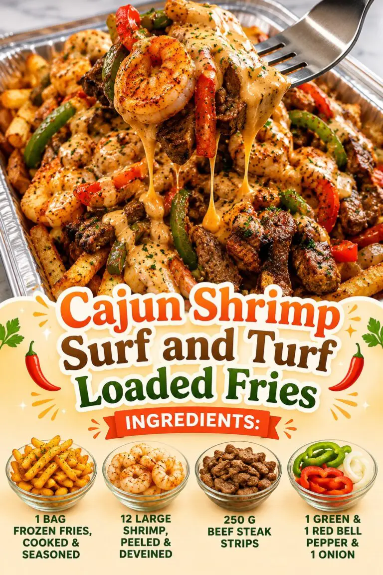Cajun Shrimp Surf and Turf Loaded Fries