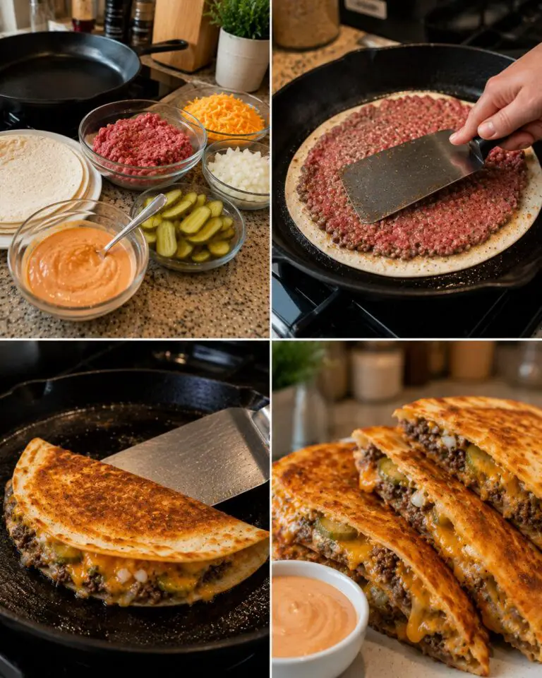 Smash Burger Quesadillas Recipe That Combines Cheeseburgers and Tacos Perfectly