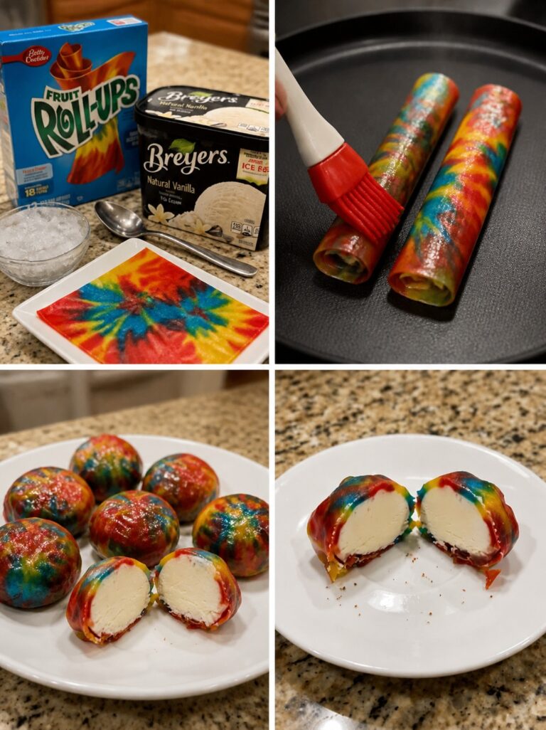 Fruit Roll-Up Ice Cream Bites