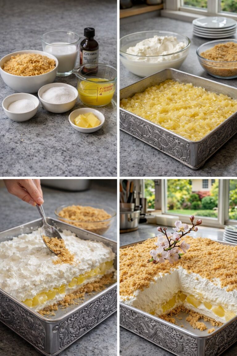 Pineapple Cream Crumble Dessert That Melts in Every Bite