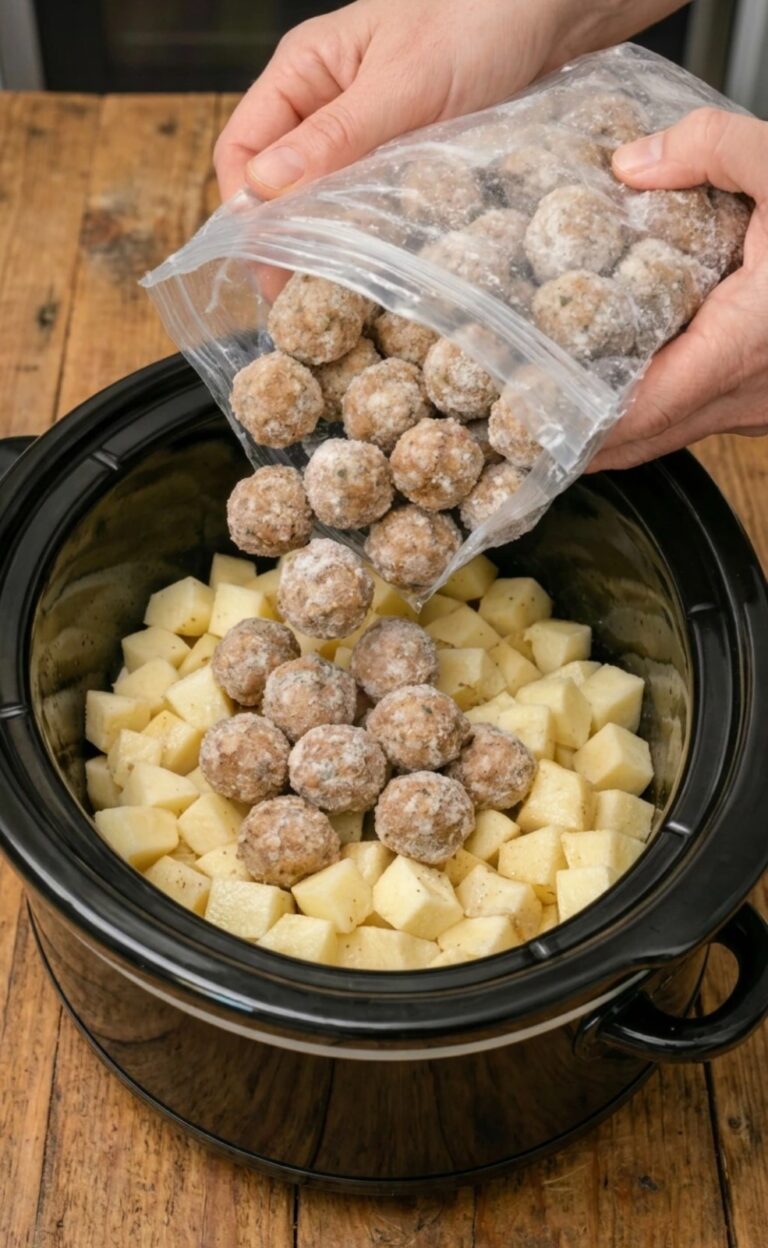 Crockpot Meatballs and Potatoes Recipe