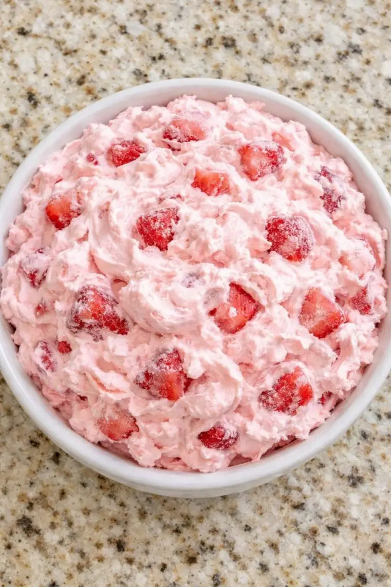 Frozen Strawberry Fruit Salad Recipe That’s Creamy, Cold, and Perfect for Potlucks