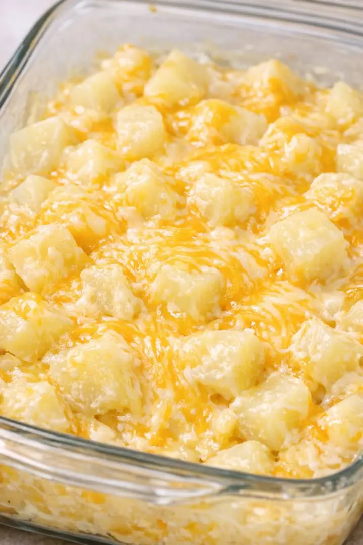4-Ingredient Creamy Cheddar Potato Cubes