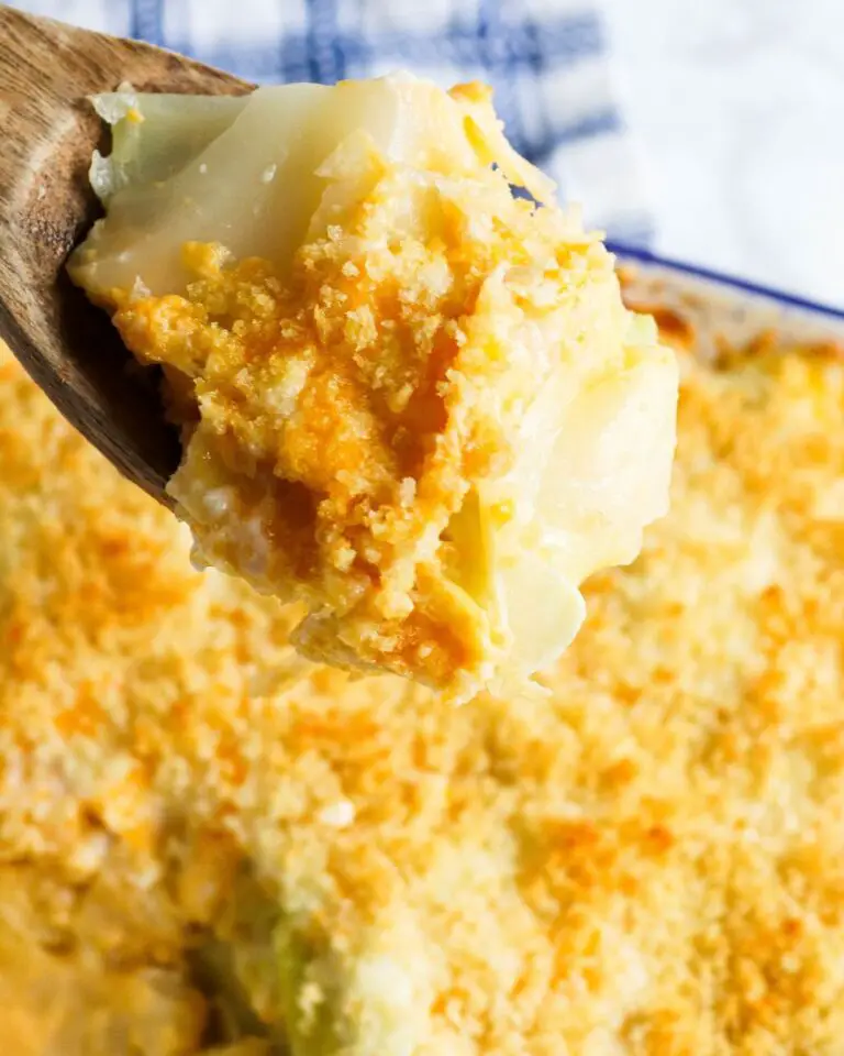 Mary’s Cheesy Scalloped Cabbage: Creamy Baked Cabbage Casserole