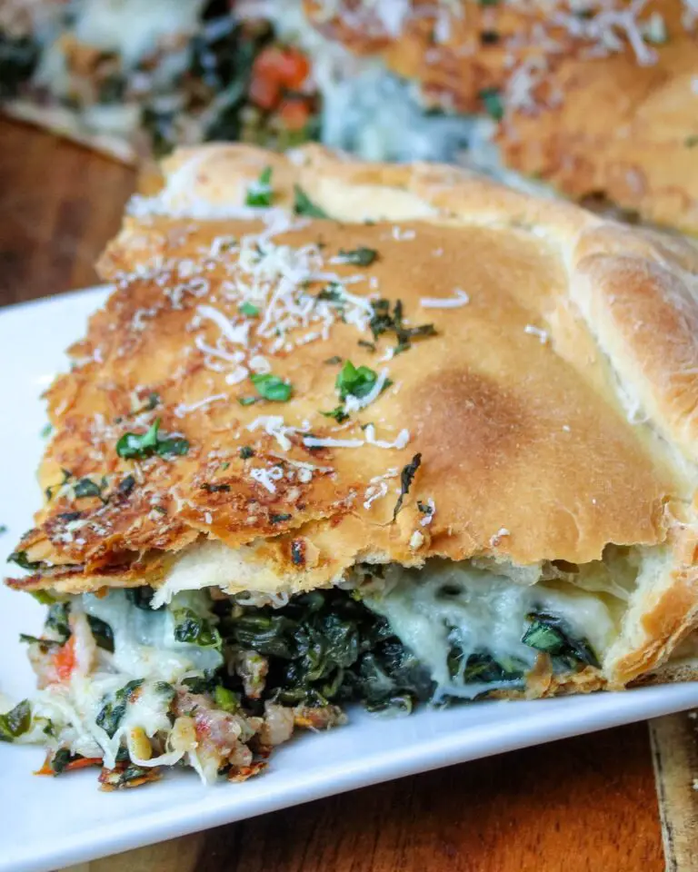 Italian Spinach Pizza Recipe With Crispy Crust and Savory Sausage