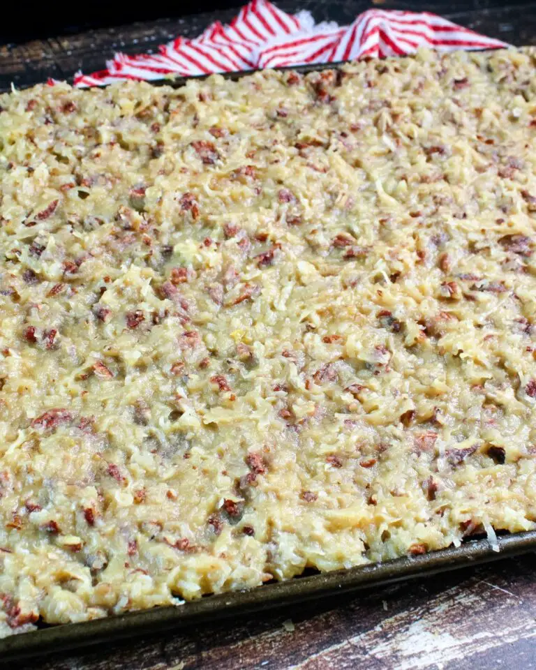 German Chocolate Sheet Cake: A Moist 1950s Coconut Pecan Classic