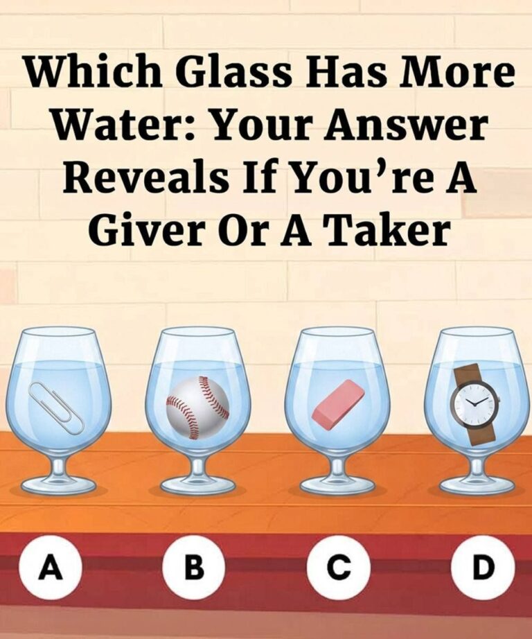 Which Glass Has More Water? Your Answer Reveals If You’re a Giver or a Taker