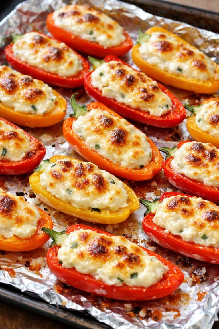 3-Ingredient Cream Cheese Stuffed Mini Peppers