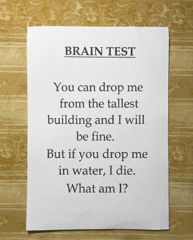 What Survives a Huge Fall but Dies in Water: The Classic Riddle Explained