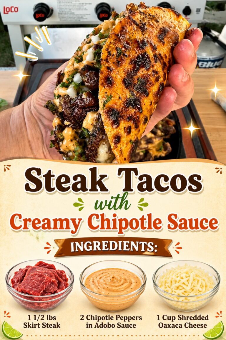 Steak Tacos with Creamy Chipotle Sauce