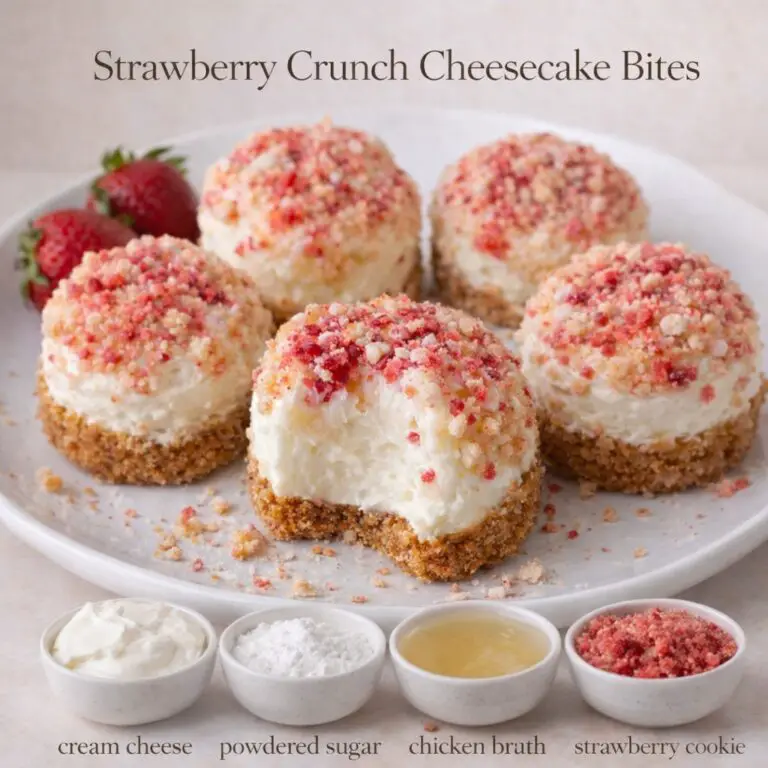 Strawberry Crunch Cheesecake Bites: Easy No-Bake Treat Everyone Loves