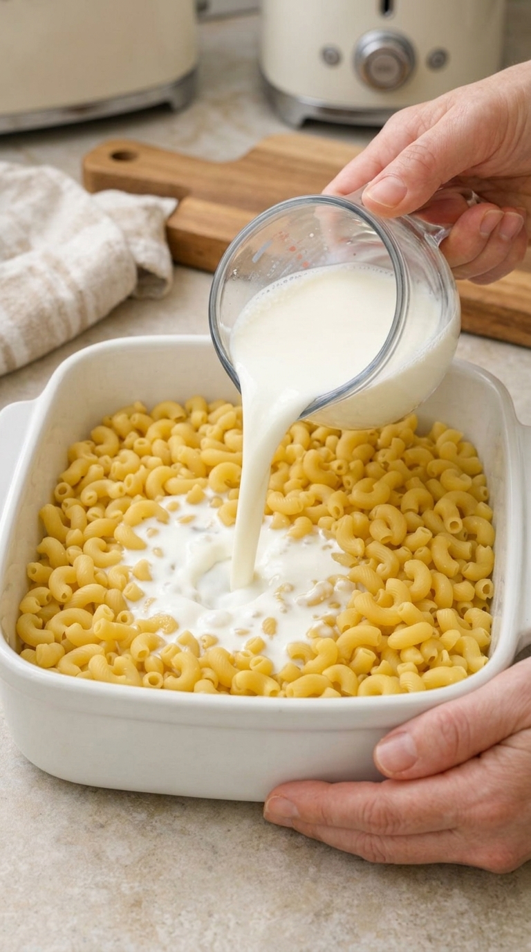 Oven Baked 5-Ingredient No-Boil Mac and Cheese