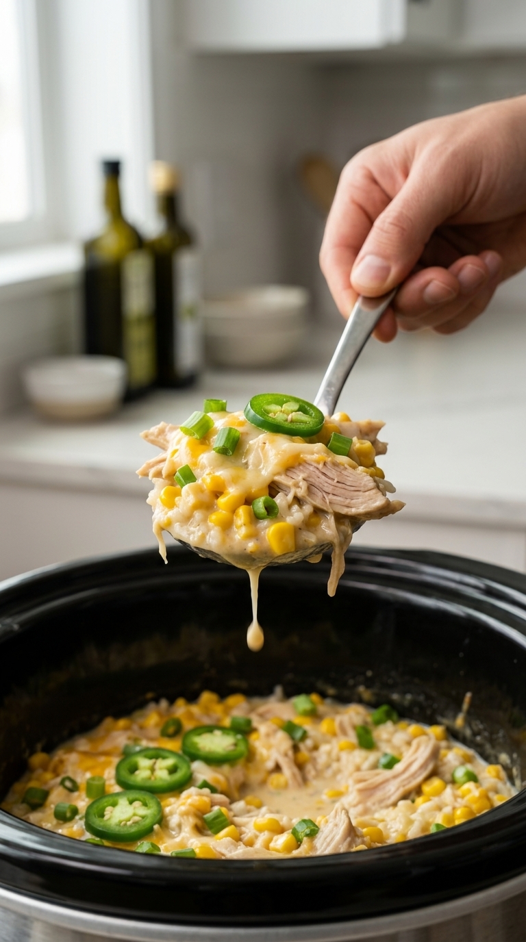 Crockpot Creamy Cheesy Taco Chicken and Rice: Easy Comfort Food Dinner
