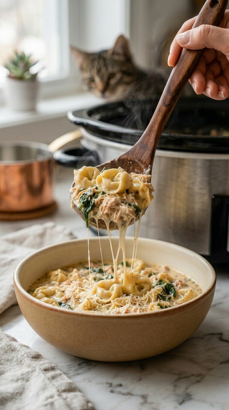 Crockpot Creamy Tortellini Chicken Soup Recipe: Easy “The Soup” Comfort Food