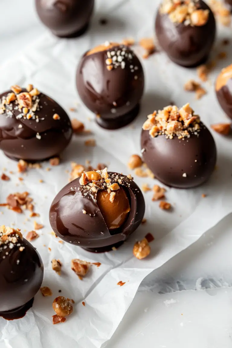 No-Bake Chocolate Peanut Butter Crunch Eggs