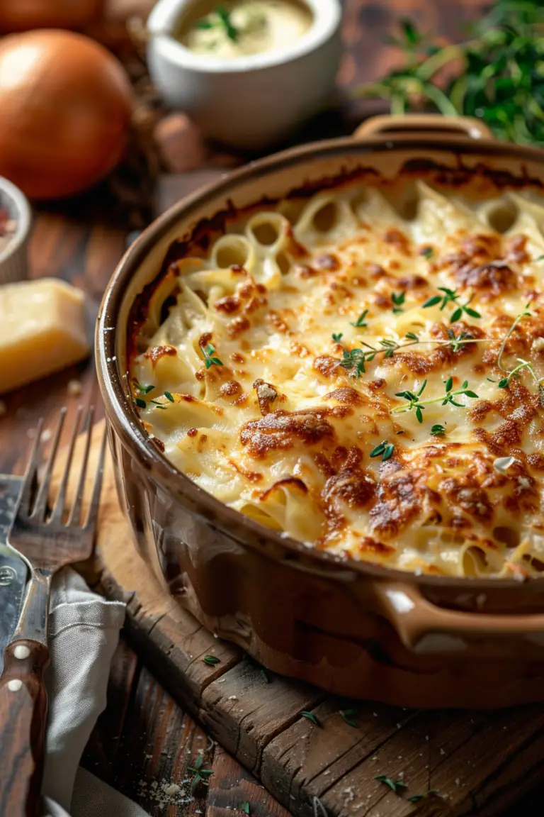 Oven-Baked Amish French Onion Noodles
