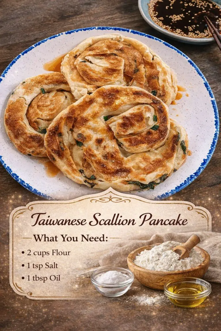 Taiwanese Scallion Pancake Extra Crispy and Flakey
