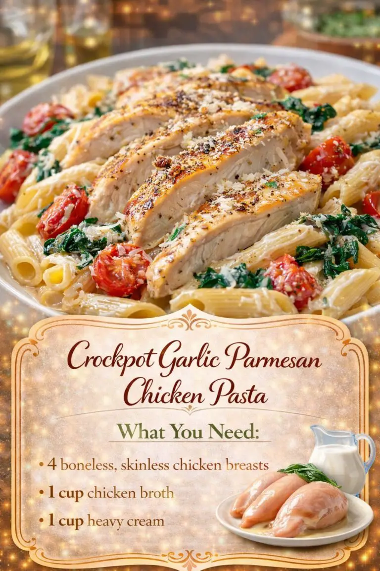 Crockpot Garlic Parmesan Chicken Pasta: The Ultimate Creamy Comfort Food