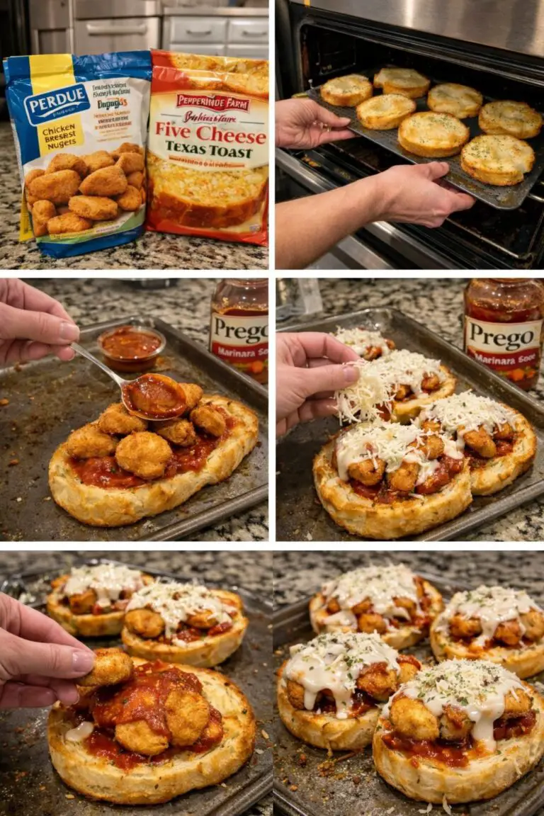 Crispy Chicken Parm Garlic Bread Sliders