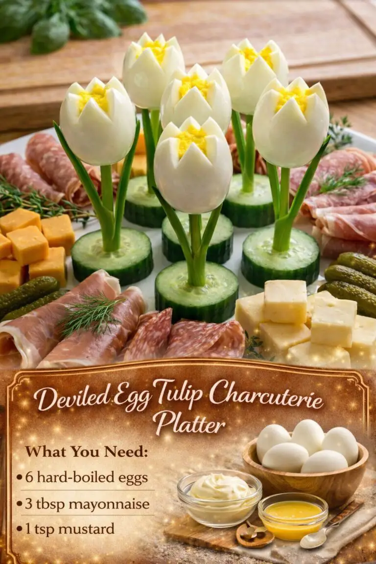 Deviled Egg Tulip Charcuterie Platter: A Stunning Appetizer for Any Gathering