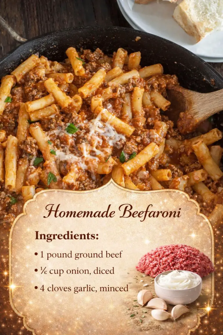 Homemade Beefaroni – A Hearty Family Favorite for Busy Weeknights