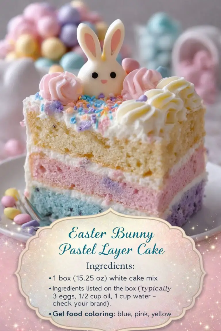 Easter Bunny Pastel Layer Cake – A Stunning Spring Dessert for Every Celebration