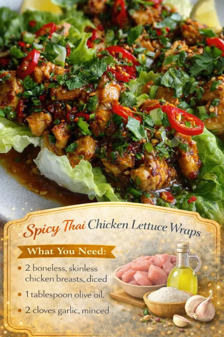 Spicy Thai Chicken Lettuce Wraps: Fresh, Flavorful, and Easy to Make