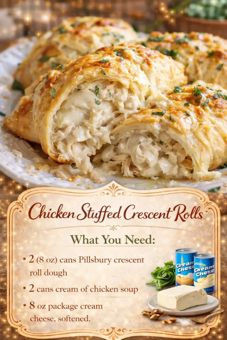 Chicken Stuffed Crescent Rolls – Creamy, Cheesy Comfort Food Everyone Loves