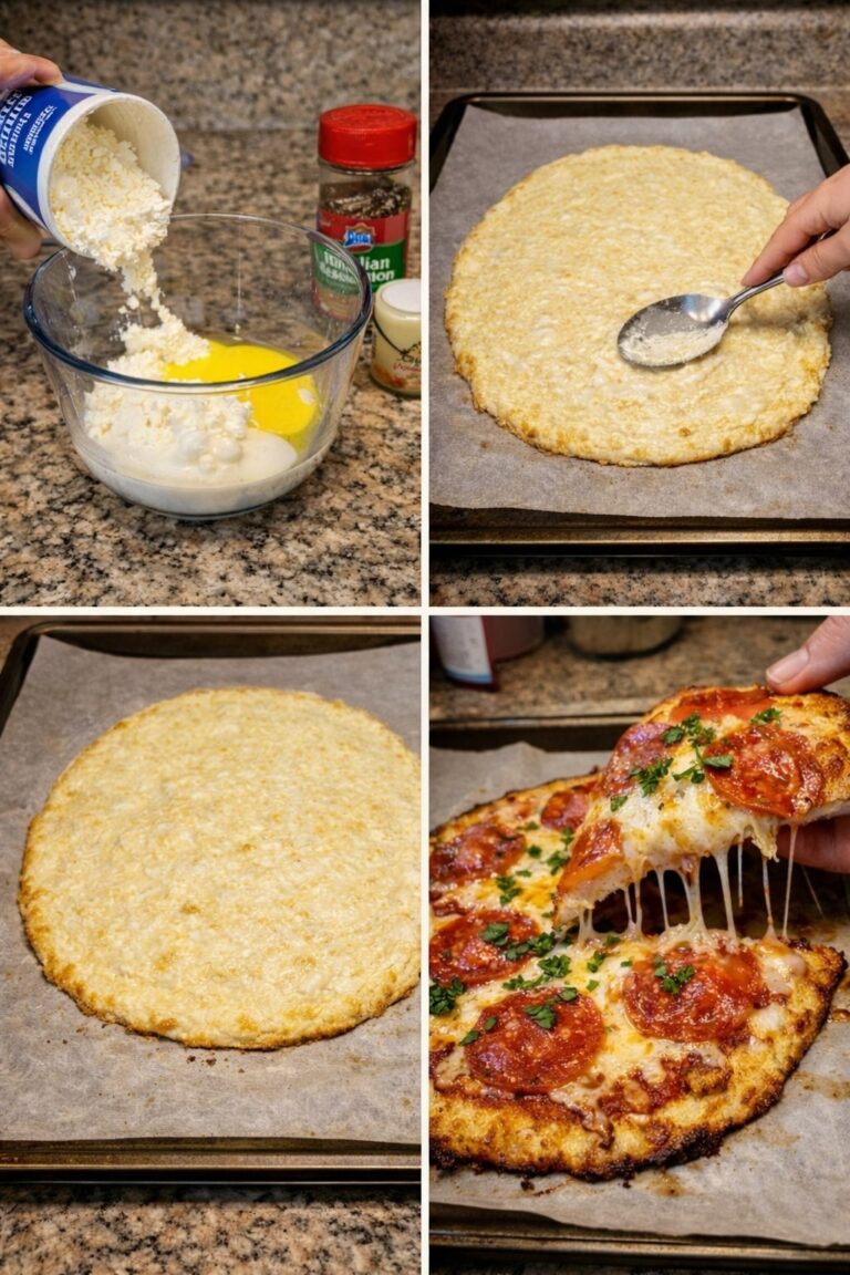 Crispy 2 Ingredient Cottage Cheese Pizza Crust