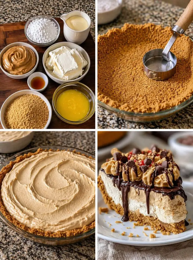 Monster Peanut Butter Cheesecake Pie – The Ultimate No-Bake Dessert for Peanut Butter Lovers