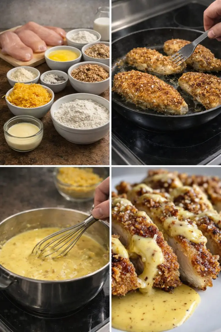 Pretzel Chicken with Mustard Cheddar Sauce: Crispy, Cheesy Comfort Food for Any Night