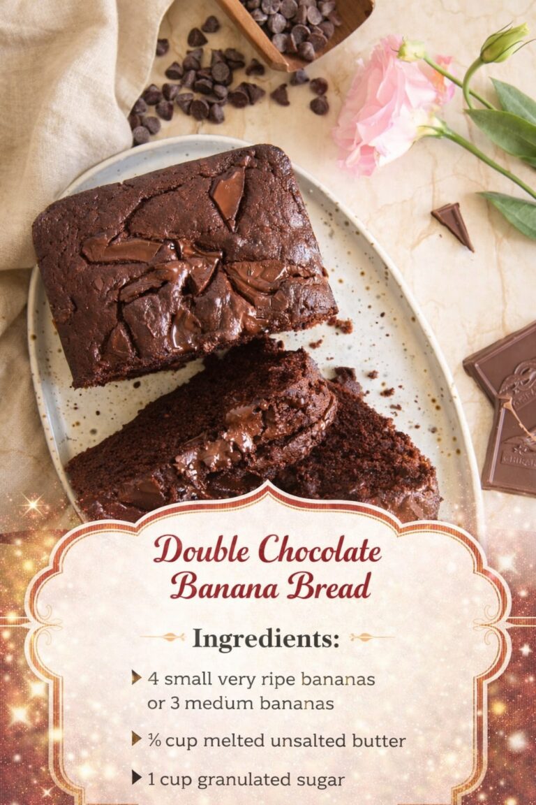 Double Chocolate Banana Bread That Stays Rich, Moist, and Fudgy