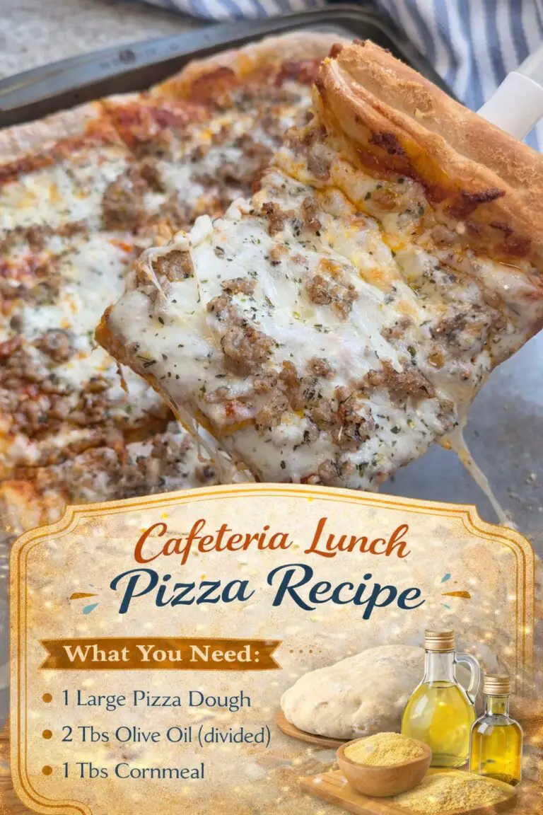 Cafeteria Lunch Pizza Recipe – The Classic School Lunch Favorite Made Better