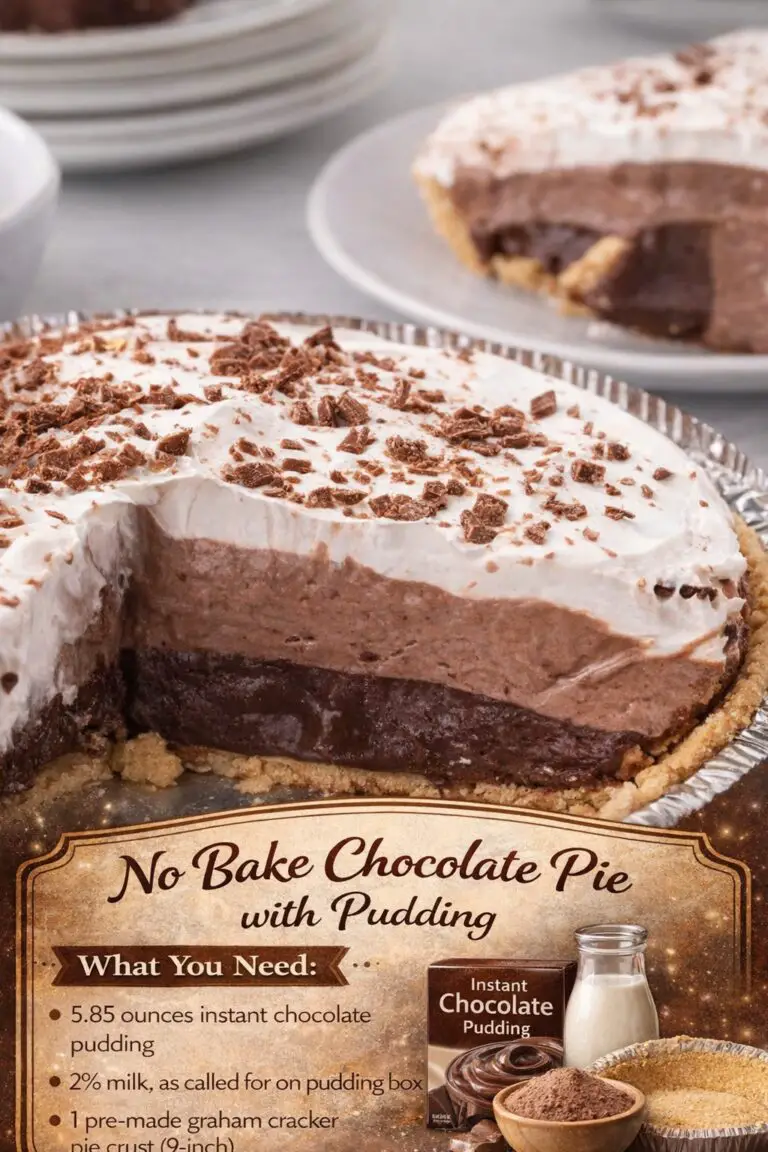 No Bake Chocolate Pudding Pie – A Rich and Creamy Dessert Everyone Loves