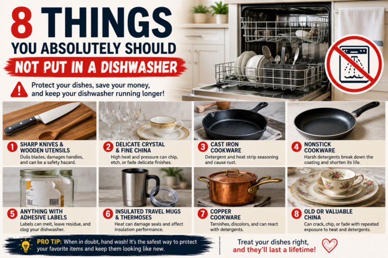8 Things You Absolutely Should Not Put in a Dishwasher