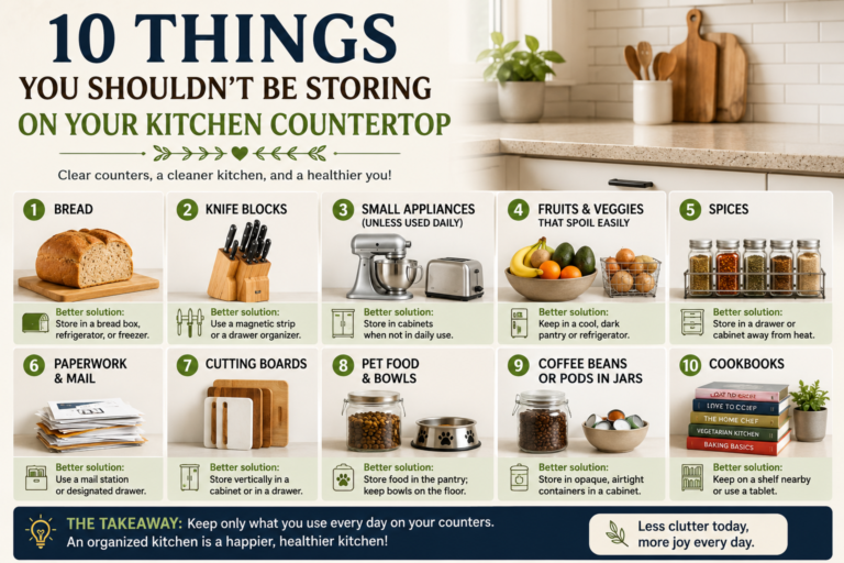 10 Things You Shouldn’t Be Storing on Your Kitchen Countertop
