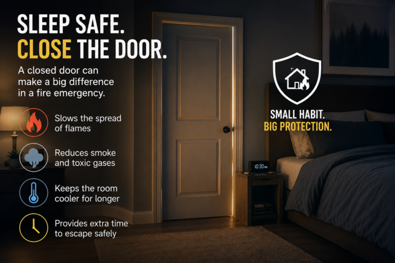 Why You Should Always Sleep With Your Bedroom Door Closed: A Simple Habit That Can Improve Fire Safety