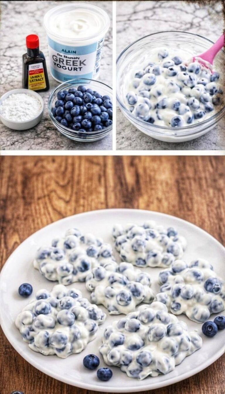 Frozen Blueberry Greek Yogurt Clusters — A 5-Minute, High-Protein Summer Treat!