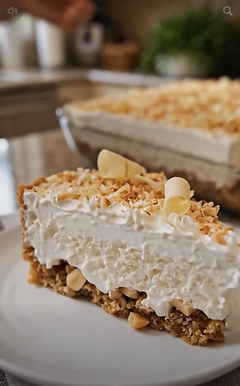 No-Bake Coconut Cream Dream Dessert: Easy Creamy Pie With Toasted Coconut