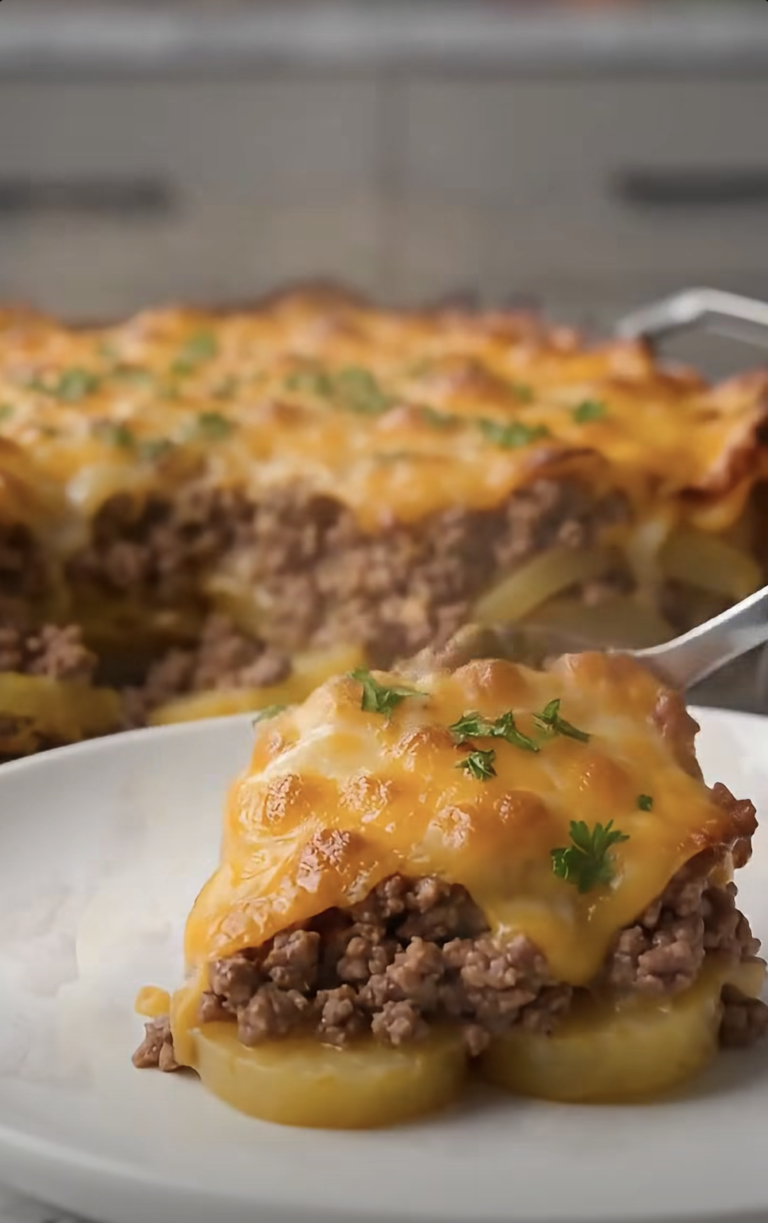 Cheesy Ground Beef & Potato Casserole: Creamy, Hearty, and Family-Friendly