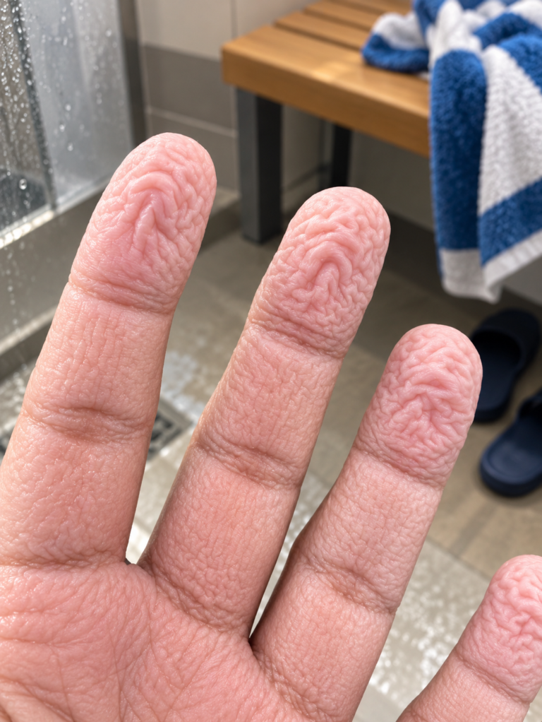 Wrinkled Fingers After Water Exposure: What Your Hands May Be Telling You