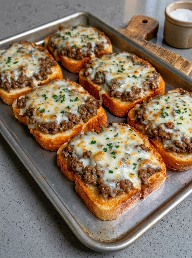 Beef Garlic Bread Bites – Easy 4-Ingredient Appetizer