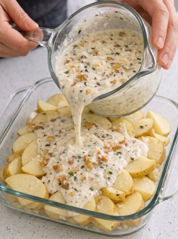 Pour This Creamy Mixture Over Potatoes for the Coziest Winter Casserole
