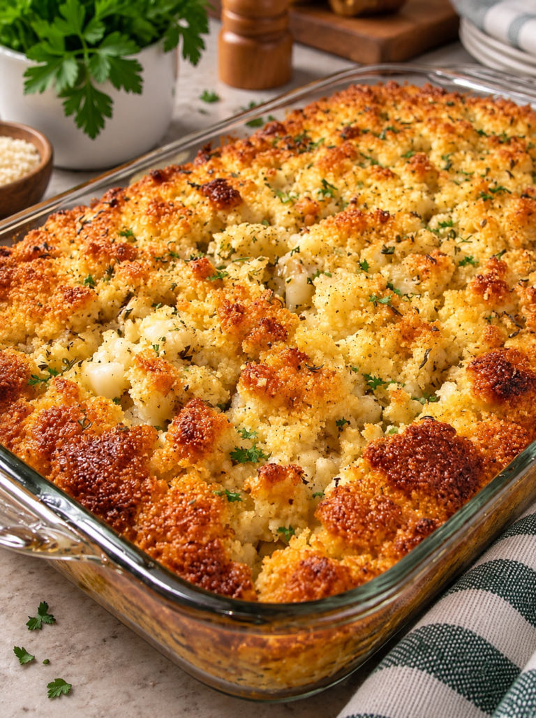 Southern Cornbread Dressing: Moist, Savory, and Golden