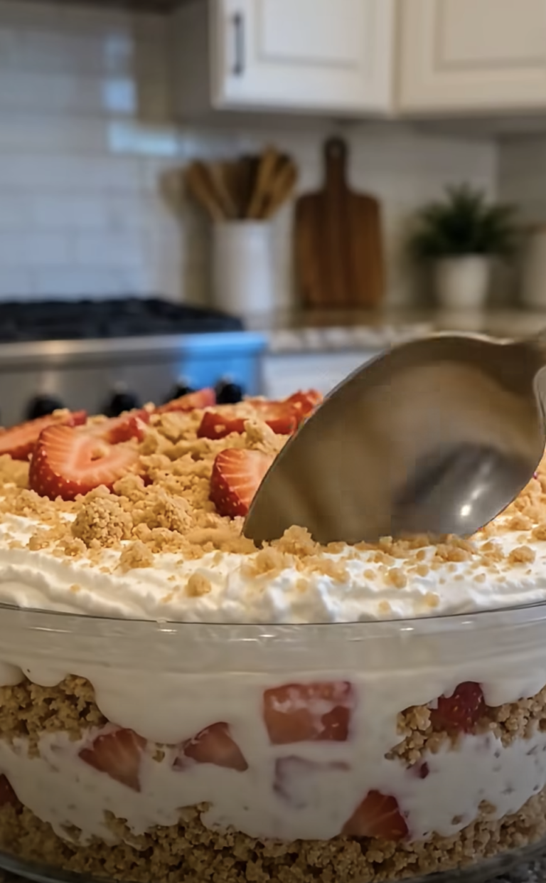 No-Bake Strawberry Shortcake Dessert: Creamy, Fruity, and Easy to Make